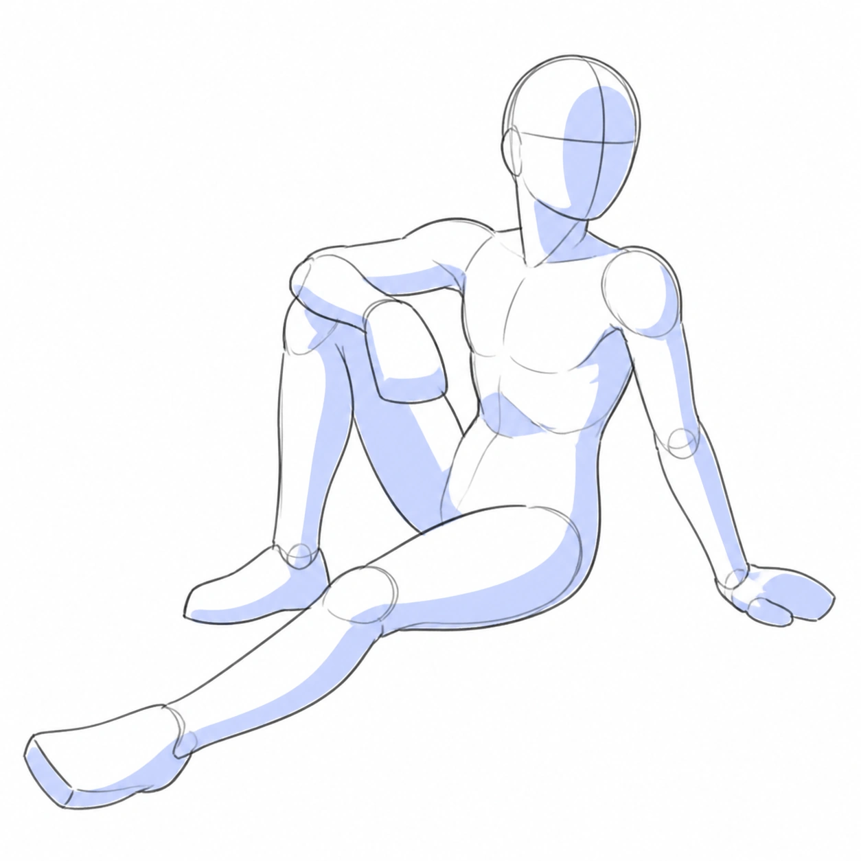 Pose 028: Sentado en suelo