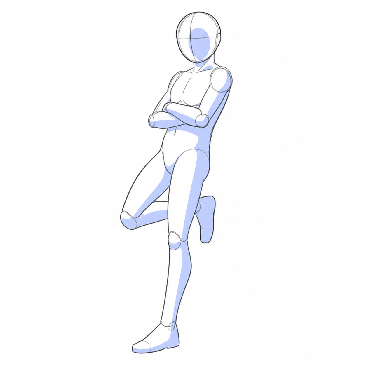 Pose 029: Apoyado en pared