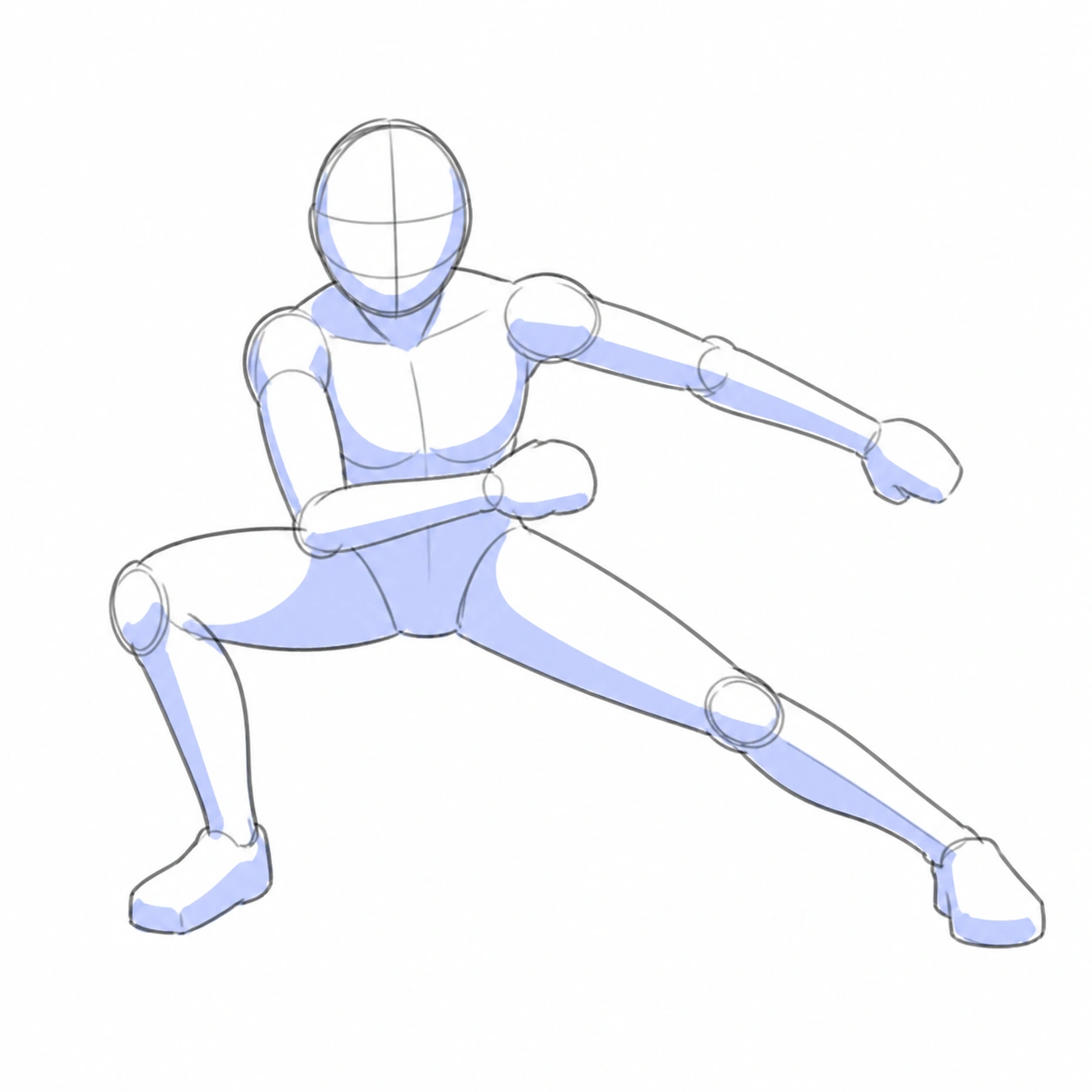 Pose 031: Zancada lateral