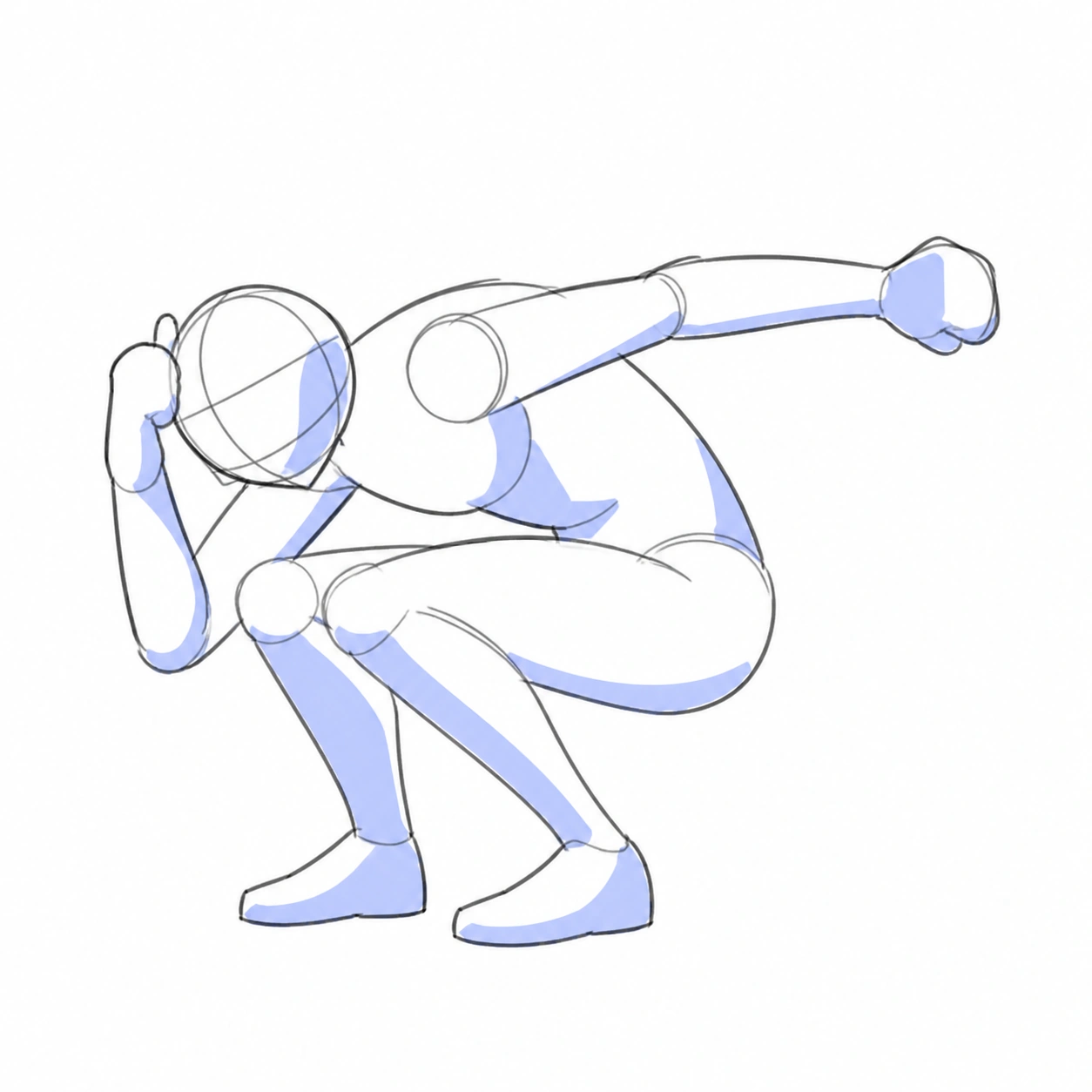 Pose 043: Agacharse para esquivar
