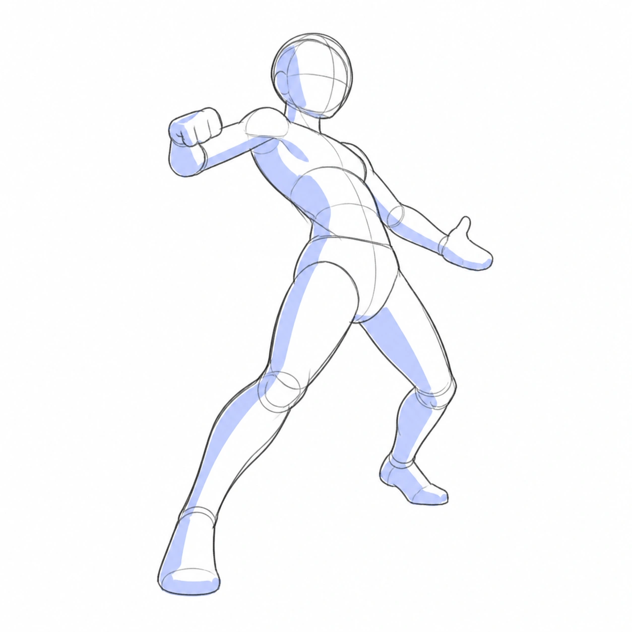 Pose 046: Tirar con un brazo