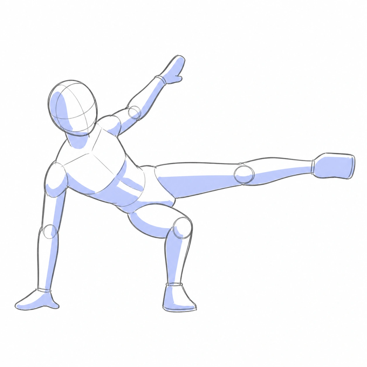 Pose 057: Patada con una mano al suelo