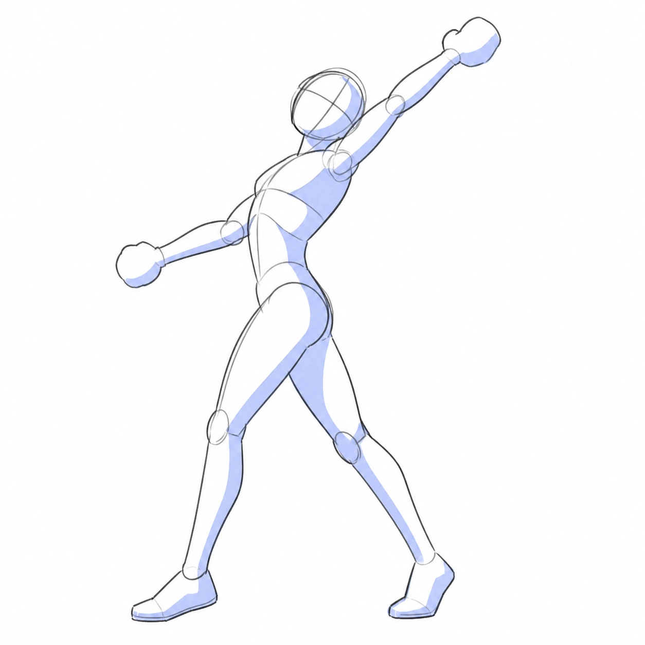 Pose 059: Alcanzar hacia atrás