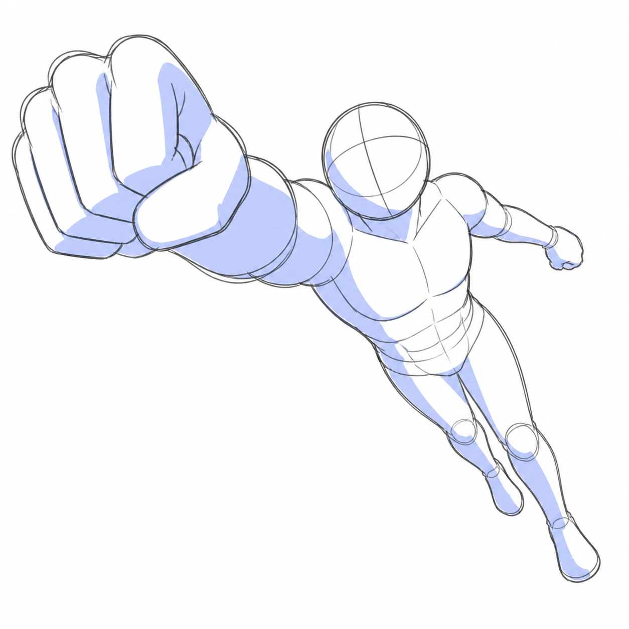 Pose 064: Vuelo de superhéroe