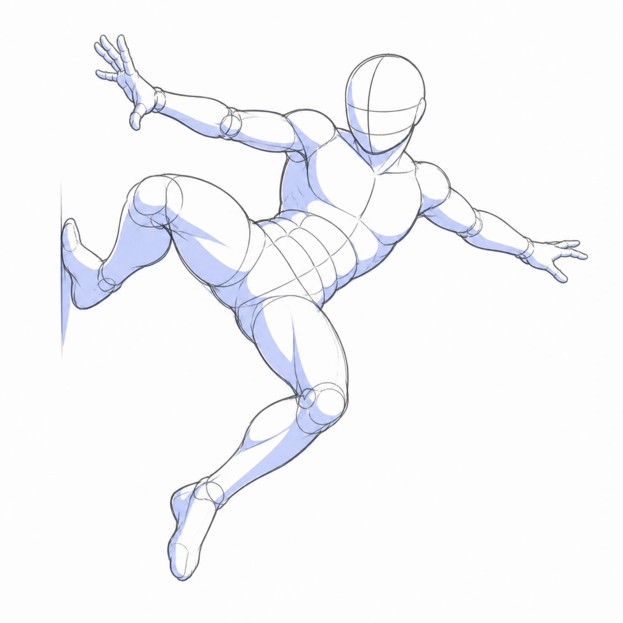 Pose 091: Rebote de parkour en pared