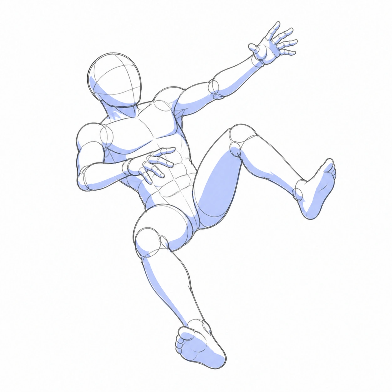 Pose 093: Caída controlada en torsión