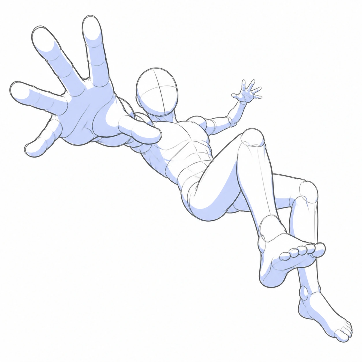 Pose 108: Caída alcanzando la cámara