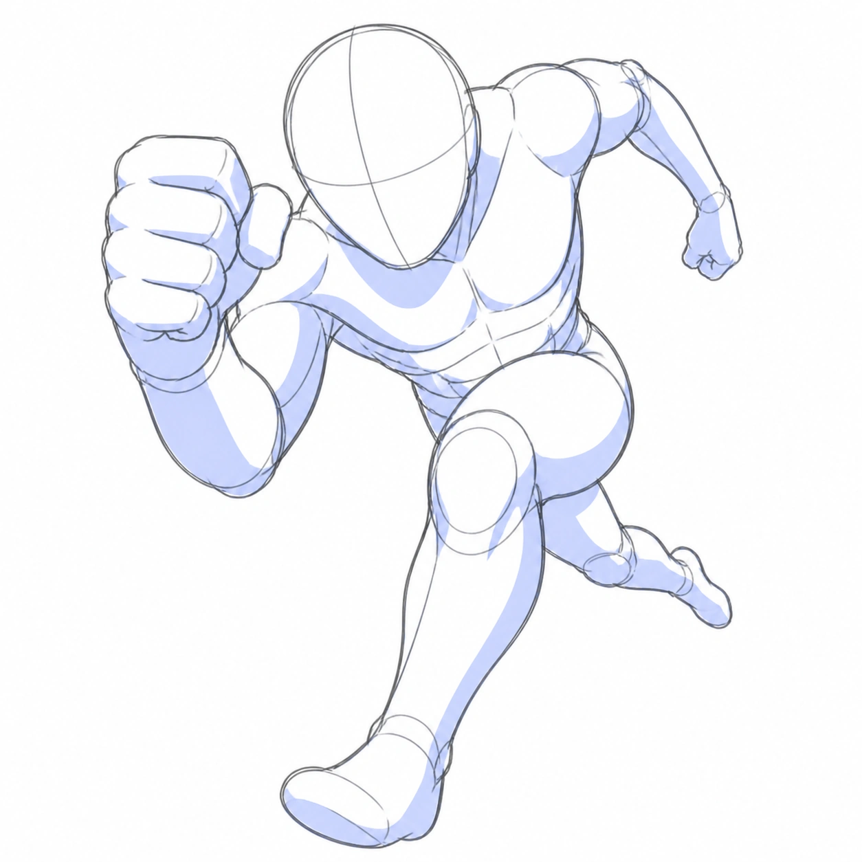 Pose 111: Esprint atravesando cámara