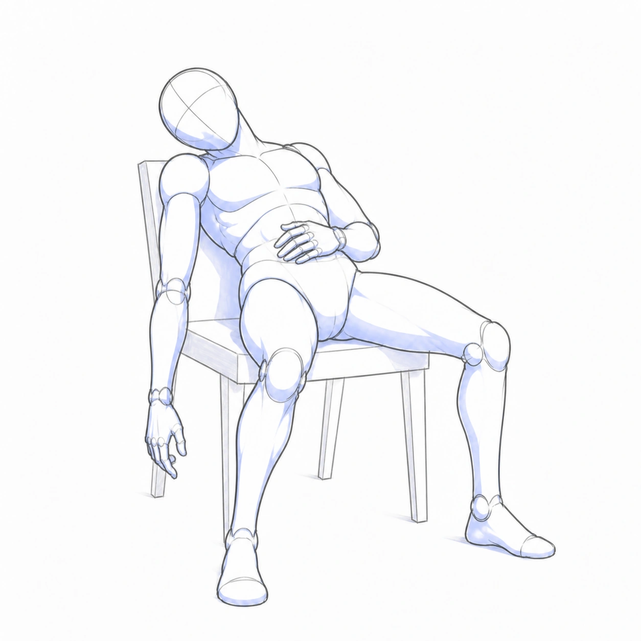 Pose 115: Dormido en la silla