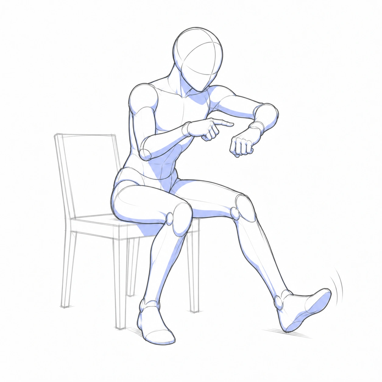 Pose 116: Mirando la hora