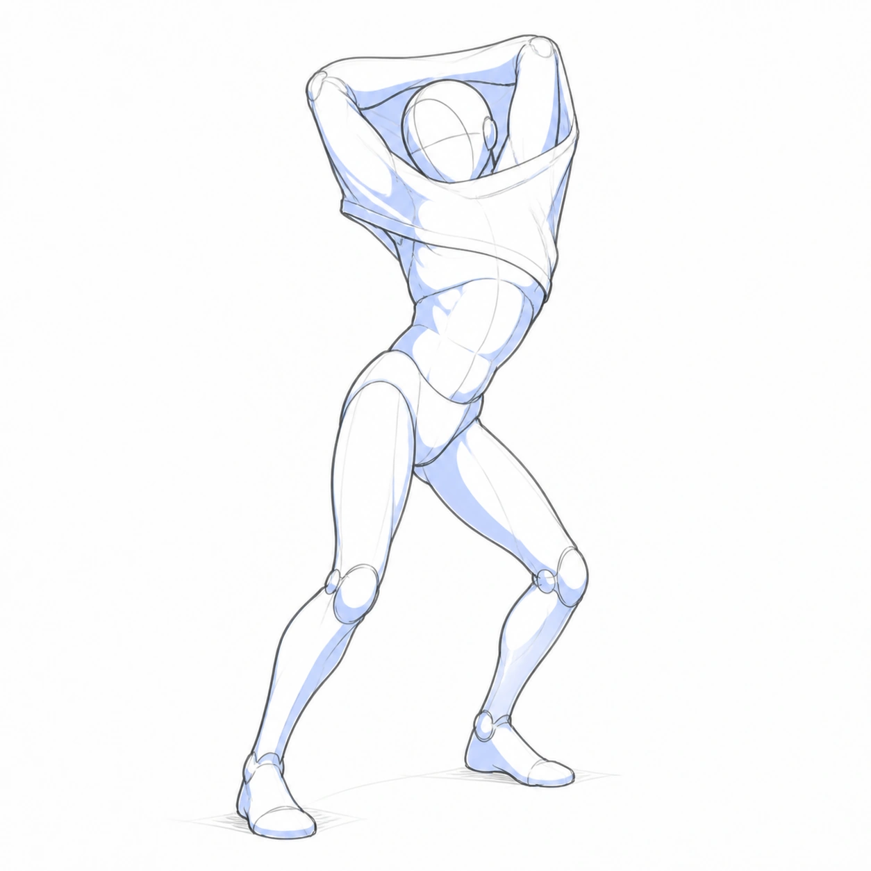 Pose 126: Atrapado en la camiseta