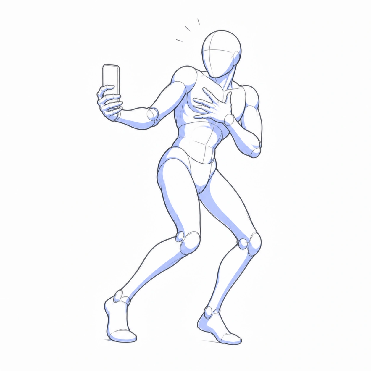 Pose 138: Sorprendido por una notificación