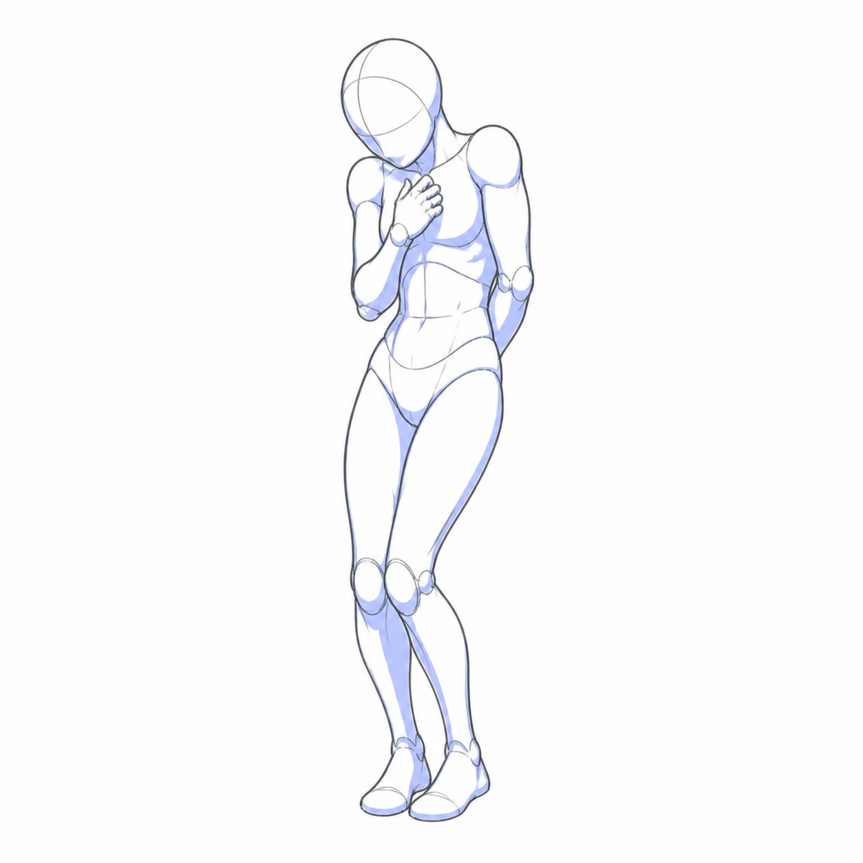 Pose 142: Recibir un elogio · tímido