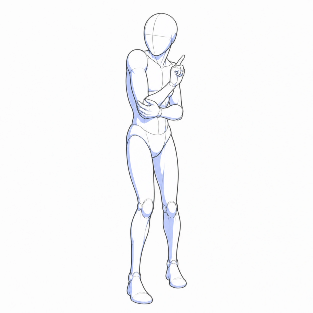 Pose 154: Interrumpir · tímido