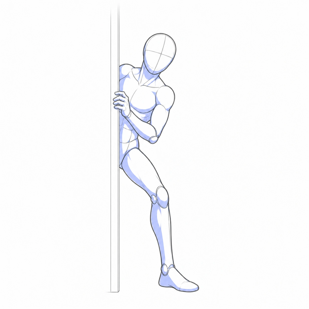 Pose 163: Entrar en una sala · tímido